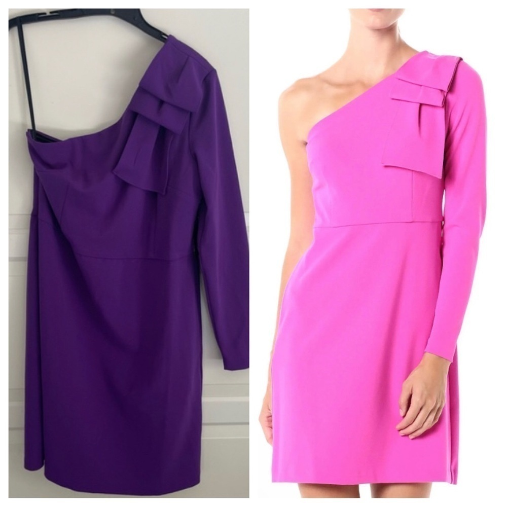 New! Donna Morgan long sleeve bow shoulder cocktail dress nwt 15853